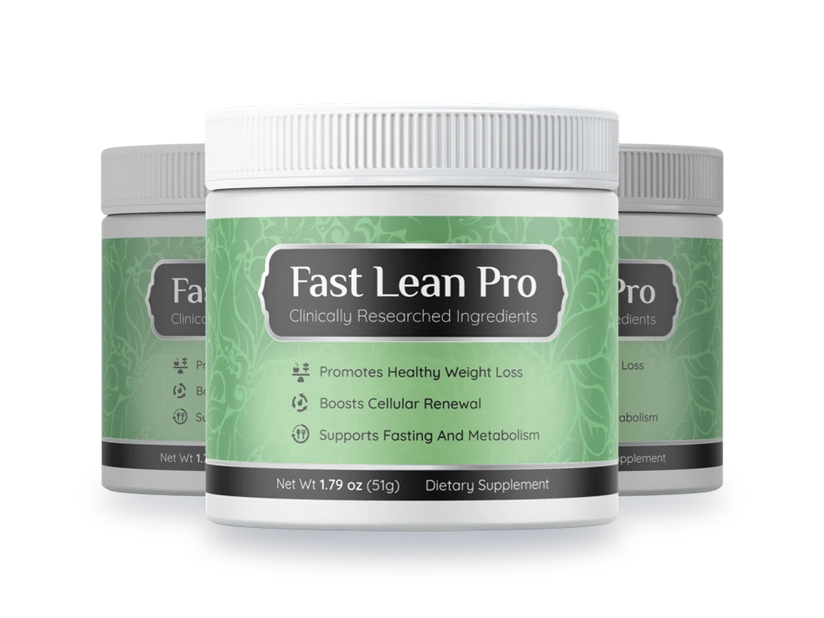 Three bottles of Fast Lean Pro β the free bonus included with the 6-bottle Claritox Pro package
